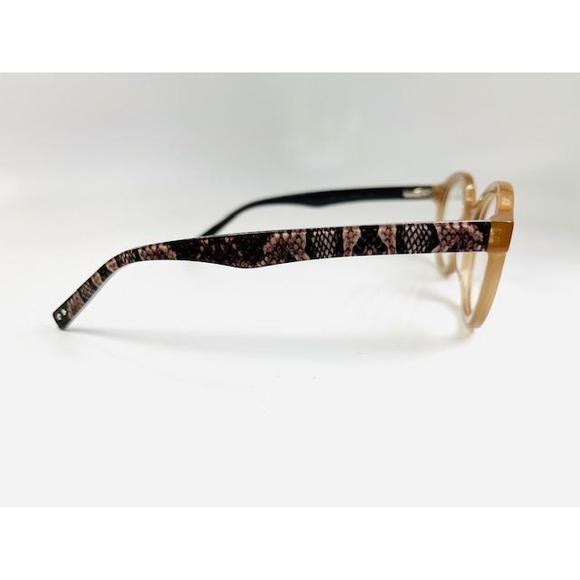 New SEAN JOHN SJO 6028E 278 Sand Eyeglasses with Snake Skin Temples 48/23/145